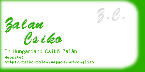 zalan csiko business card
